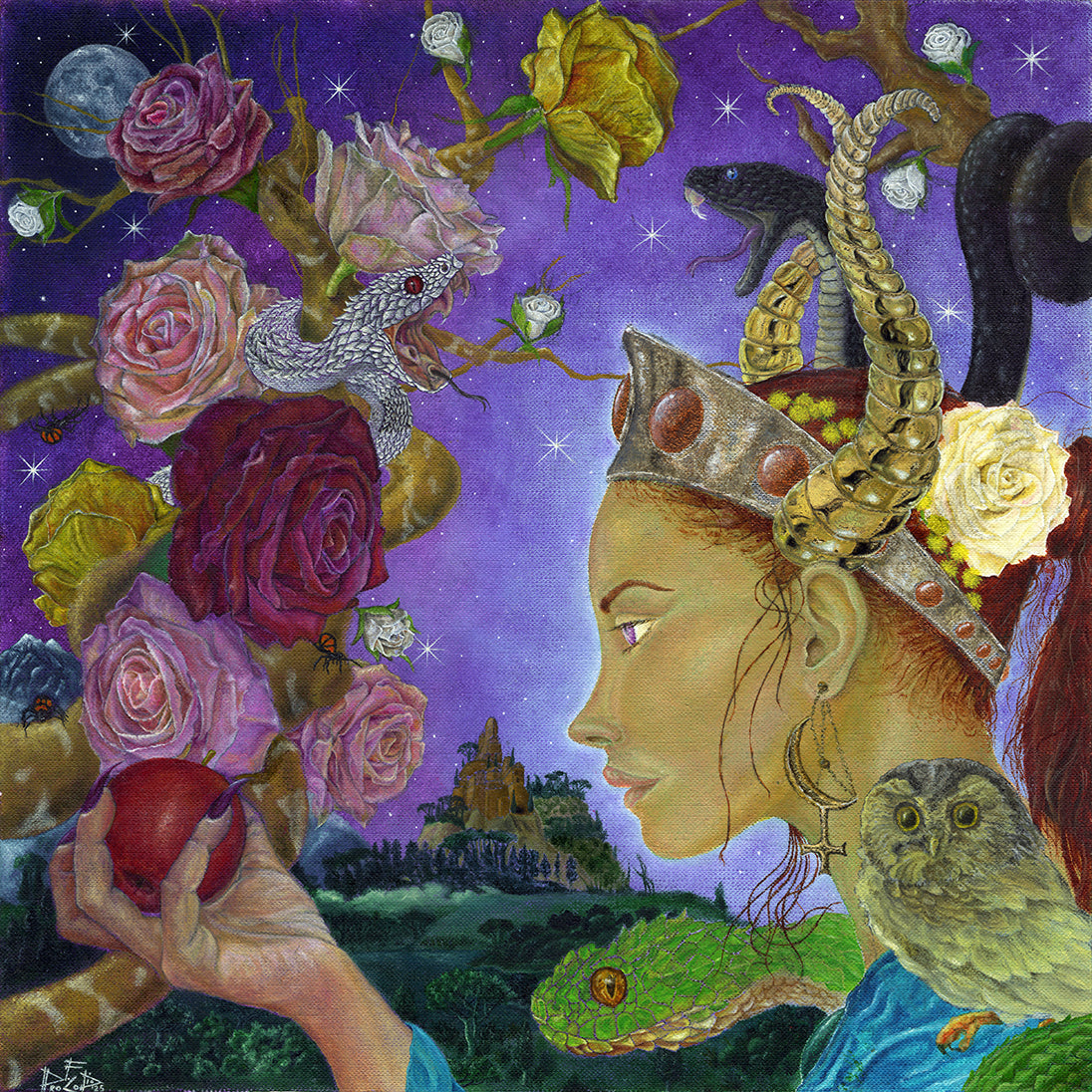 Francesco Procopio - Lilith - Olio su carta telata cm 30x30